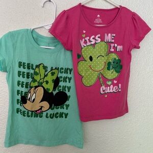 4T girls shamrock type shirts